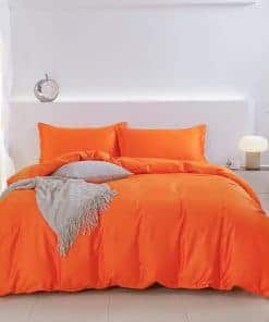 TIANRUIKA Funda de Edredón Naranja, Cierre con Cremallera,