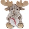 Peluche de Alce Sentado DolliBu con Pelota de Béisbol -