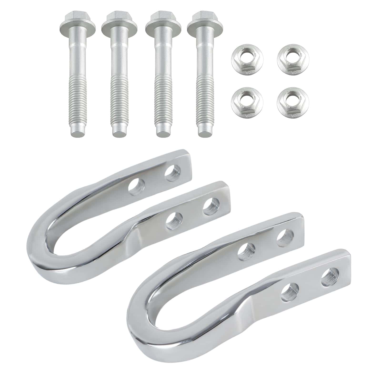 Ganchos de Remolque Cromados HIMARKLIF 2PCS Plateados