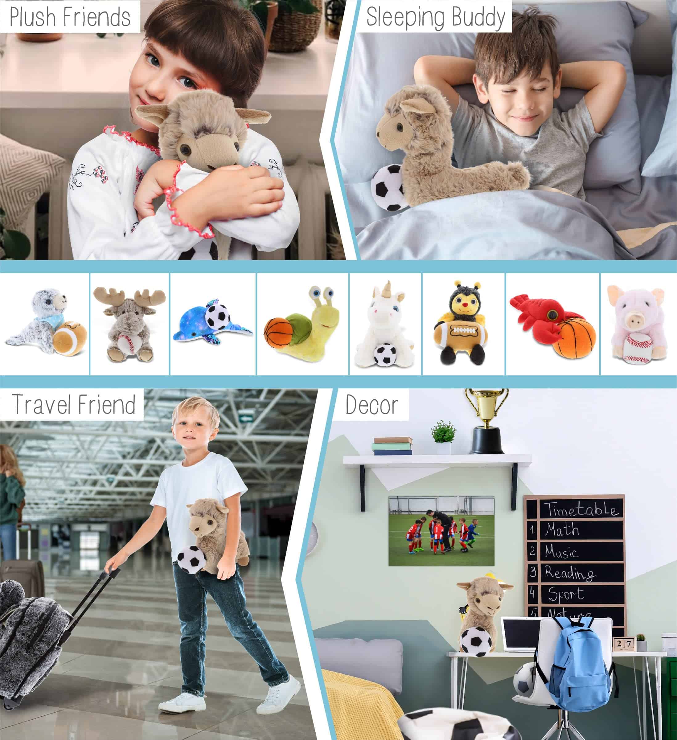 Peluche de Llama Beige DolliBu con Balón de Fútbol - Llama - Imagen 4