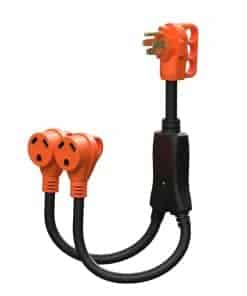 Adaptador RV Y de Ficstar 50 Amp a Dos 30 Amp RV, Adaptador