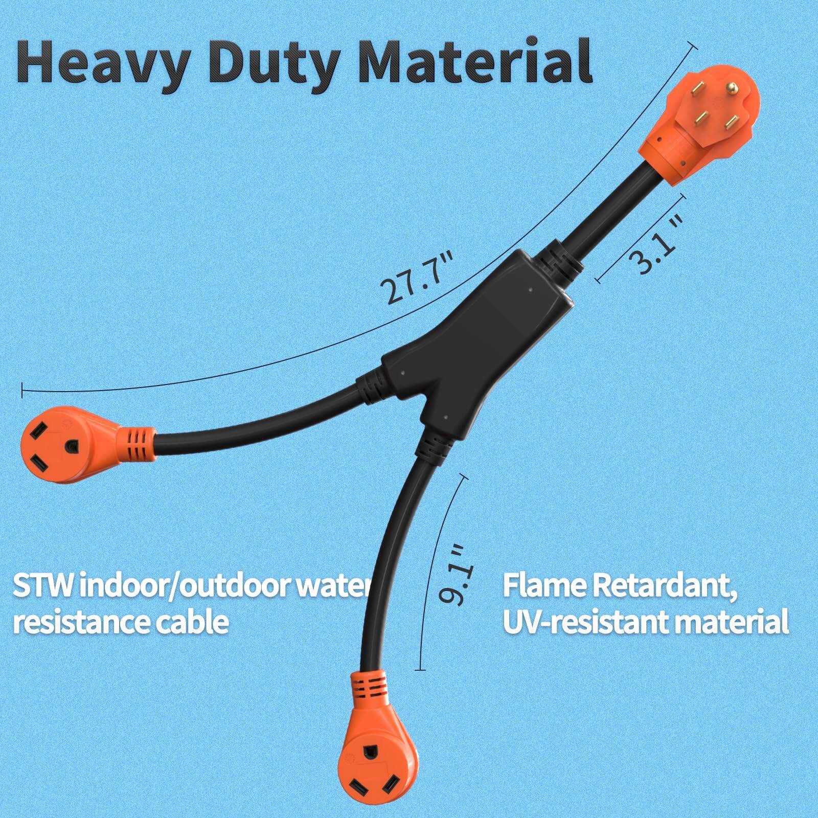 Adaptador RV Y de Ficstar 50 Amp a Dos 30 Amp RV, Adaptador - Imagen 6
