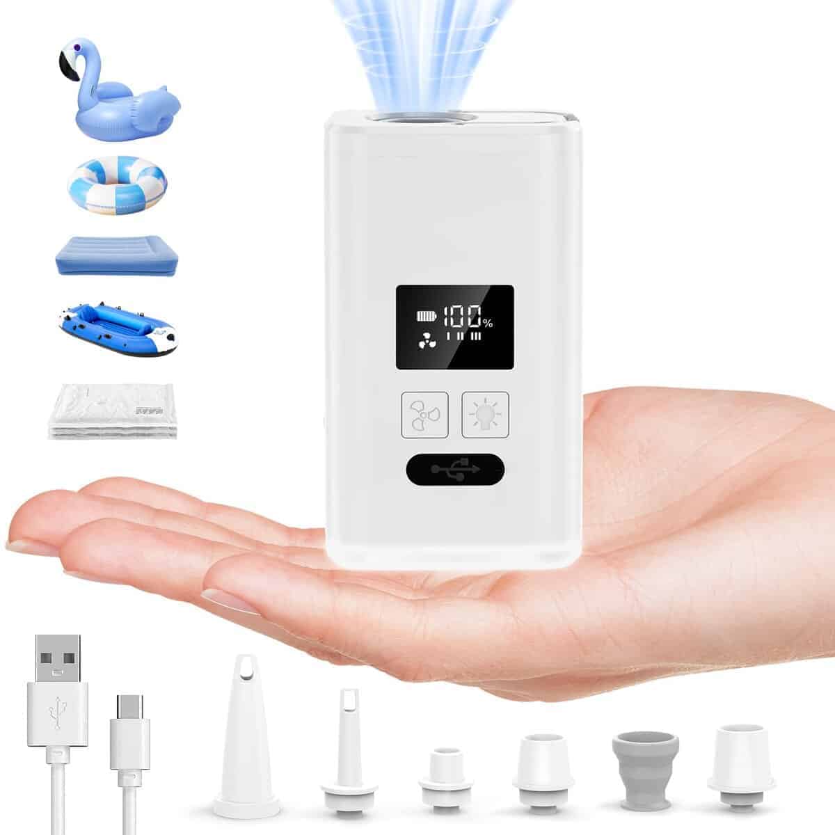 Mini Bomba de Aire, Bomba de Aire Portátil con Batería de