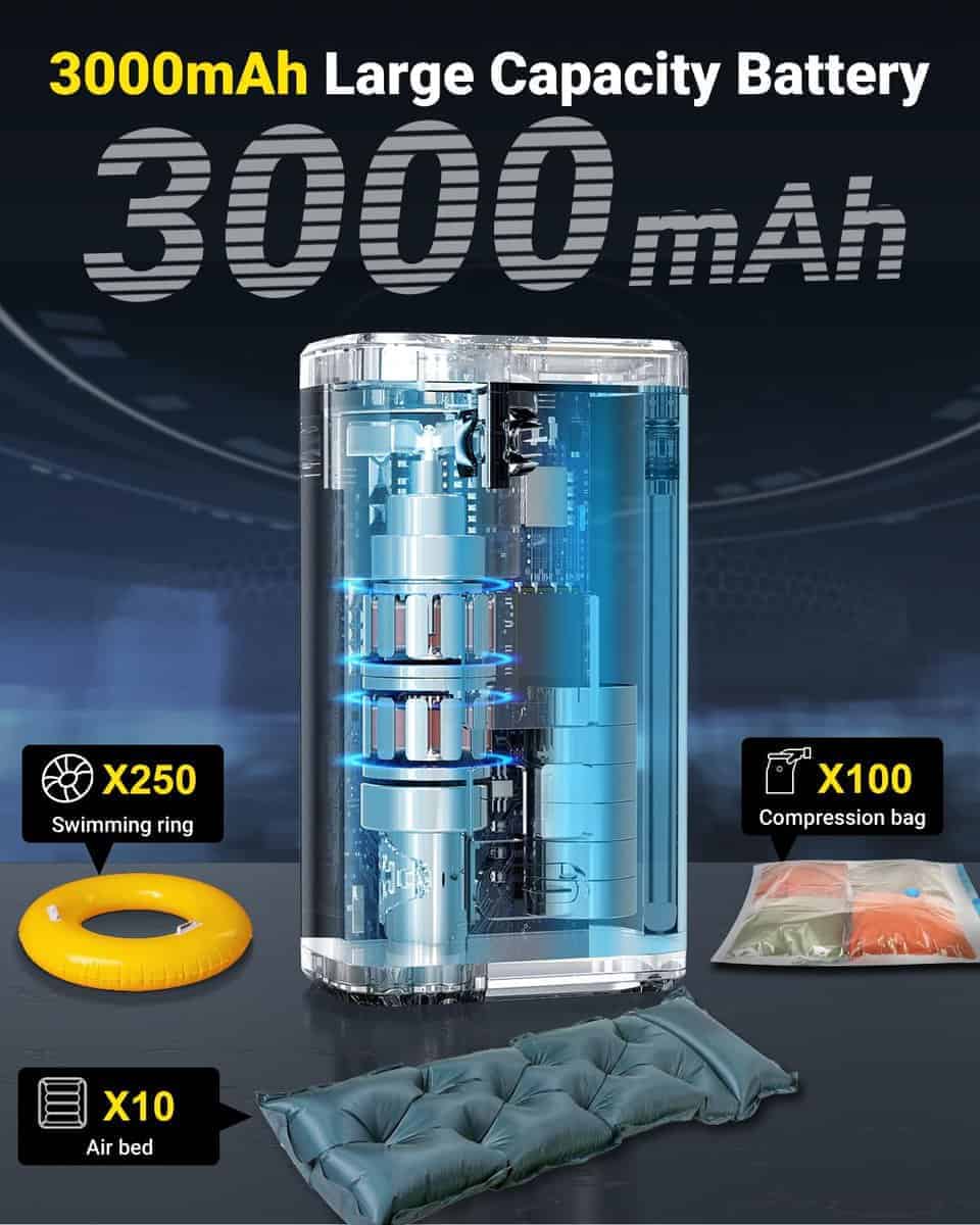 Mini Bomba de Aire, Bomba de Aire Portátil con Batería de - Imagen 4