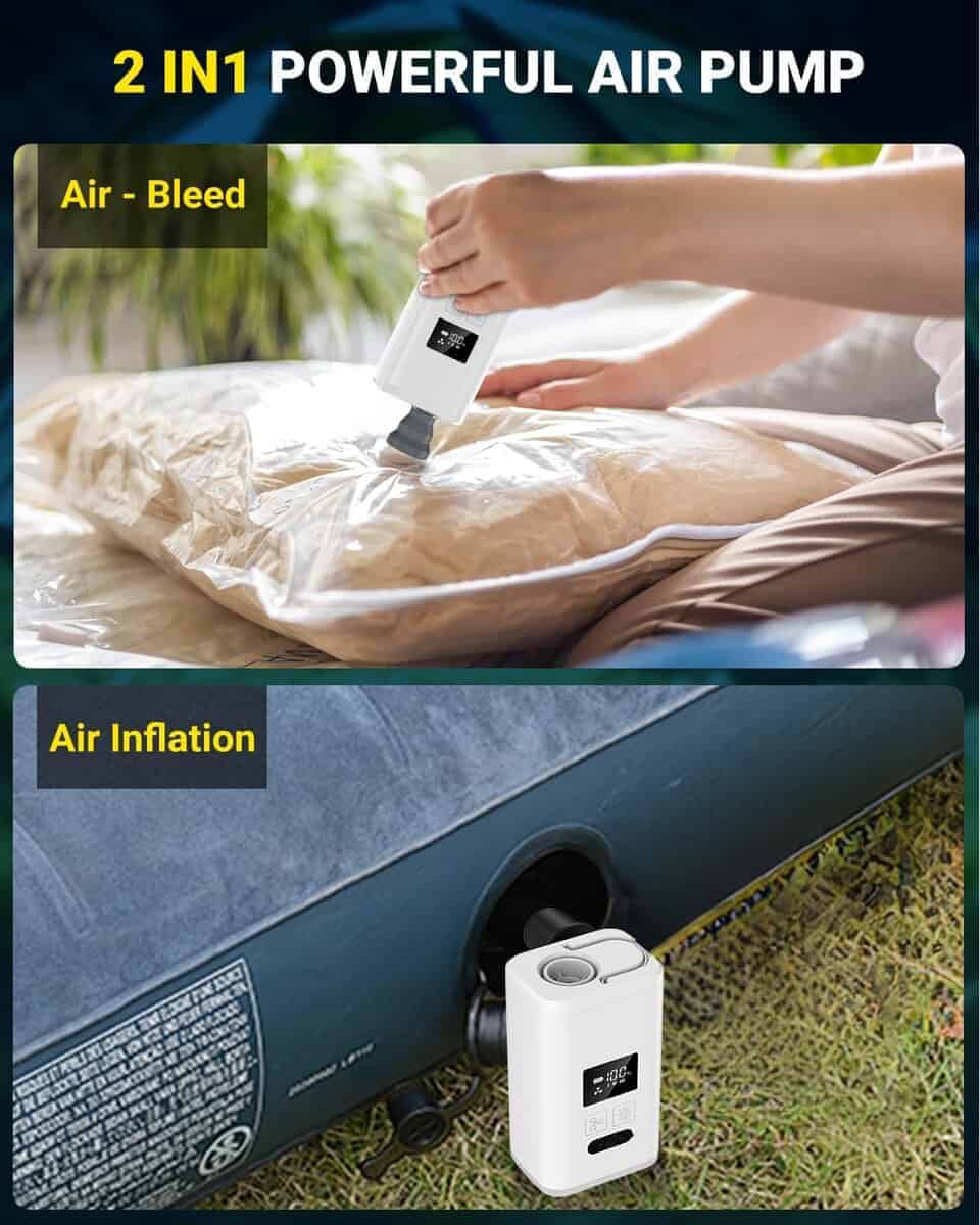 Mini Bomba de Aire, Bomba de Aire Portátil con Batería de - Imagen 7