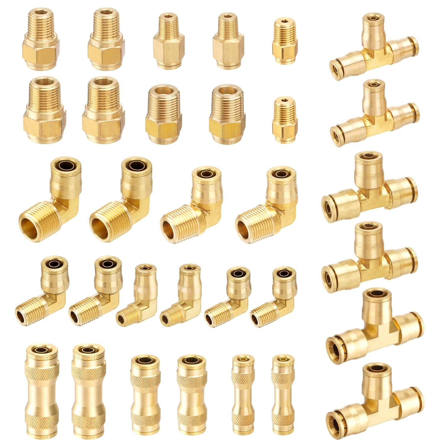 Kit de 33 piezas de Conexiones de Latón para Frenos de Aire