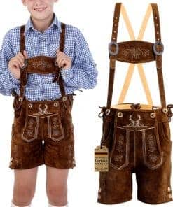 Lederhosen Oktoberfest para Niños y Niñas - Auténtico de
