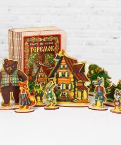 Teatro de títeres de mesa de madera AEVVV - Juego de