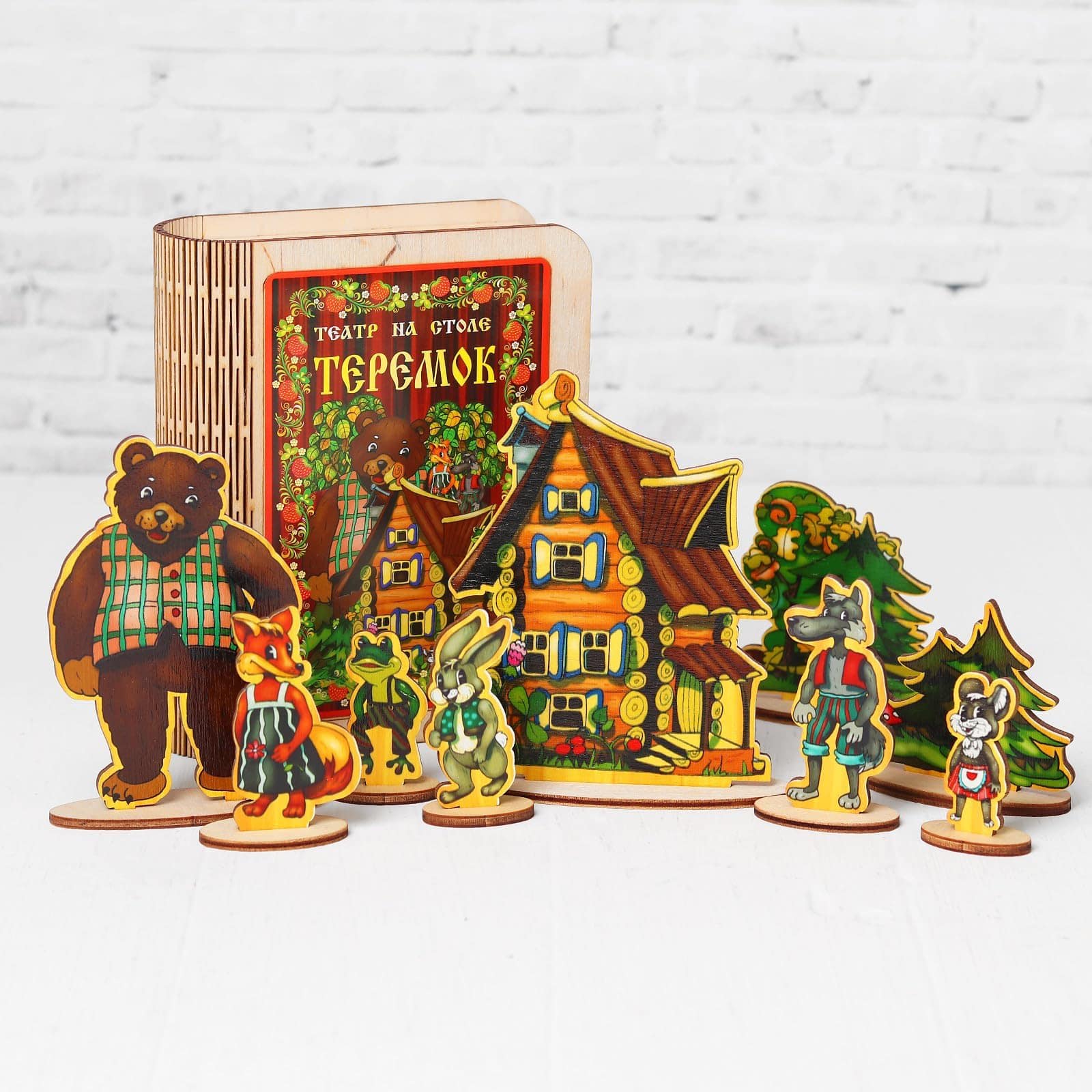 Teatro de títeres de mesa de madera AEVVV - Juego de