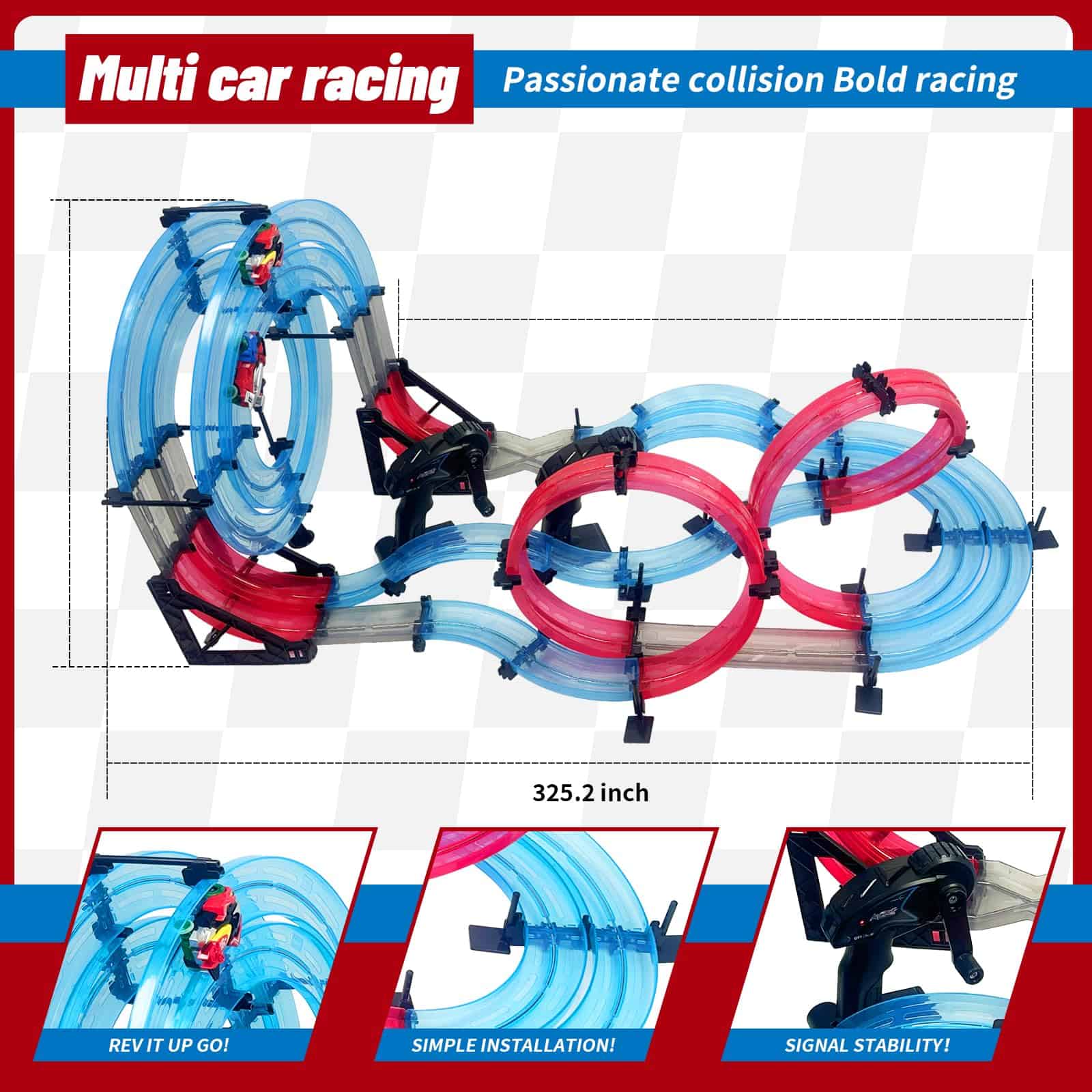 Coches de carreras de ranura de montaje magnético NSUKAKULU - Imagen 5