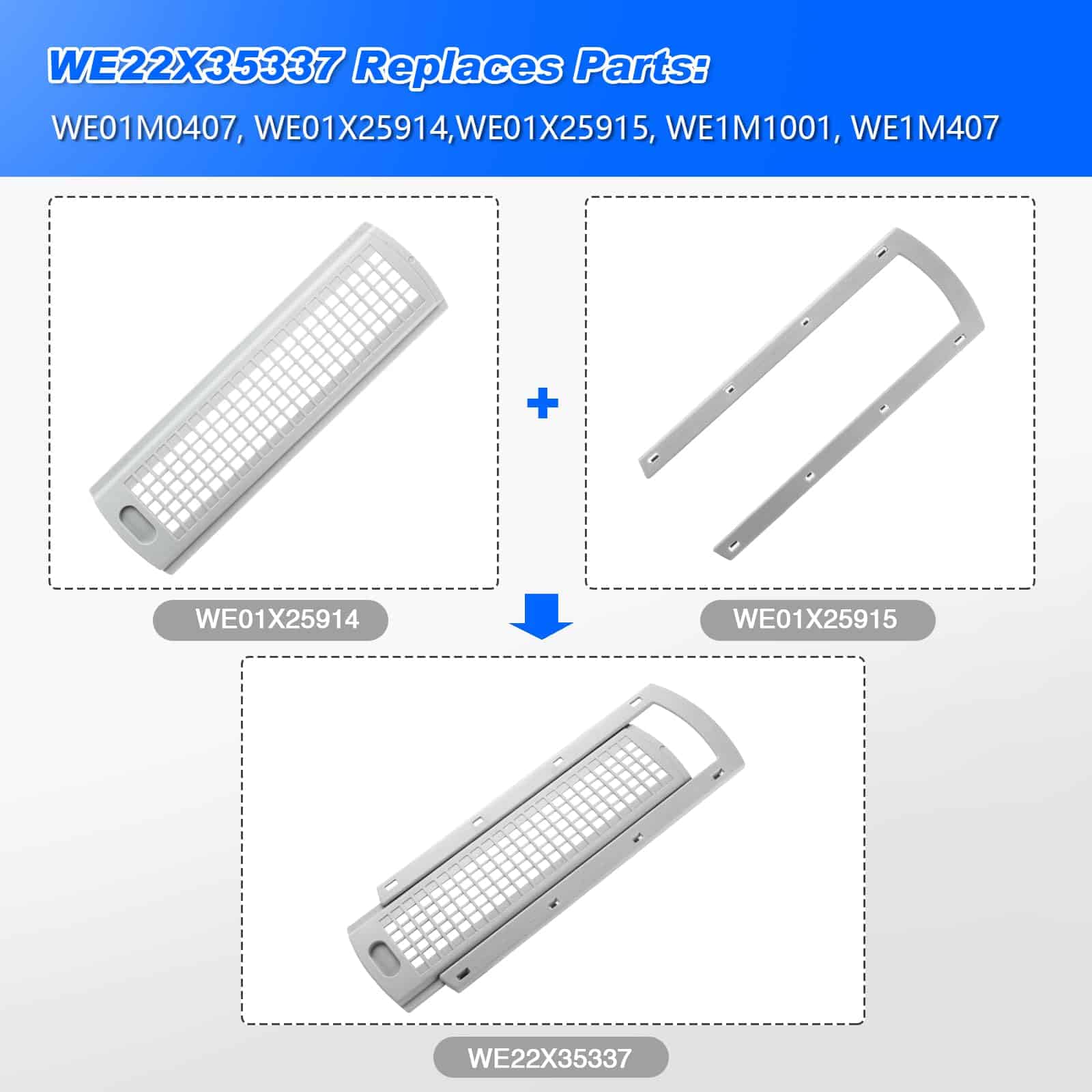 WE22X35337 Ensamblaje deslizante del filtro de pelusa de la - Imagen 7