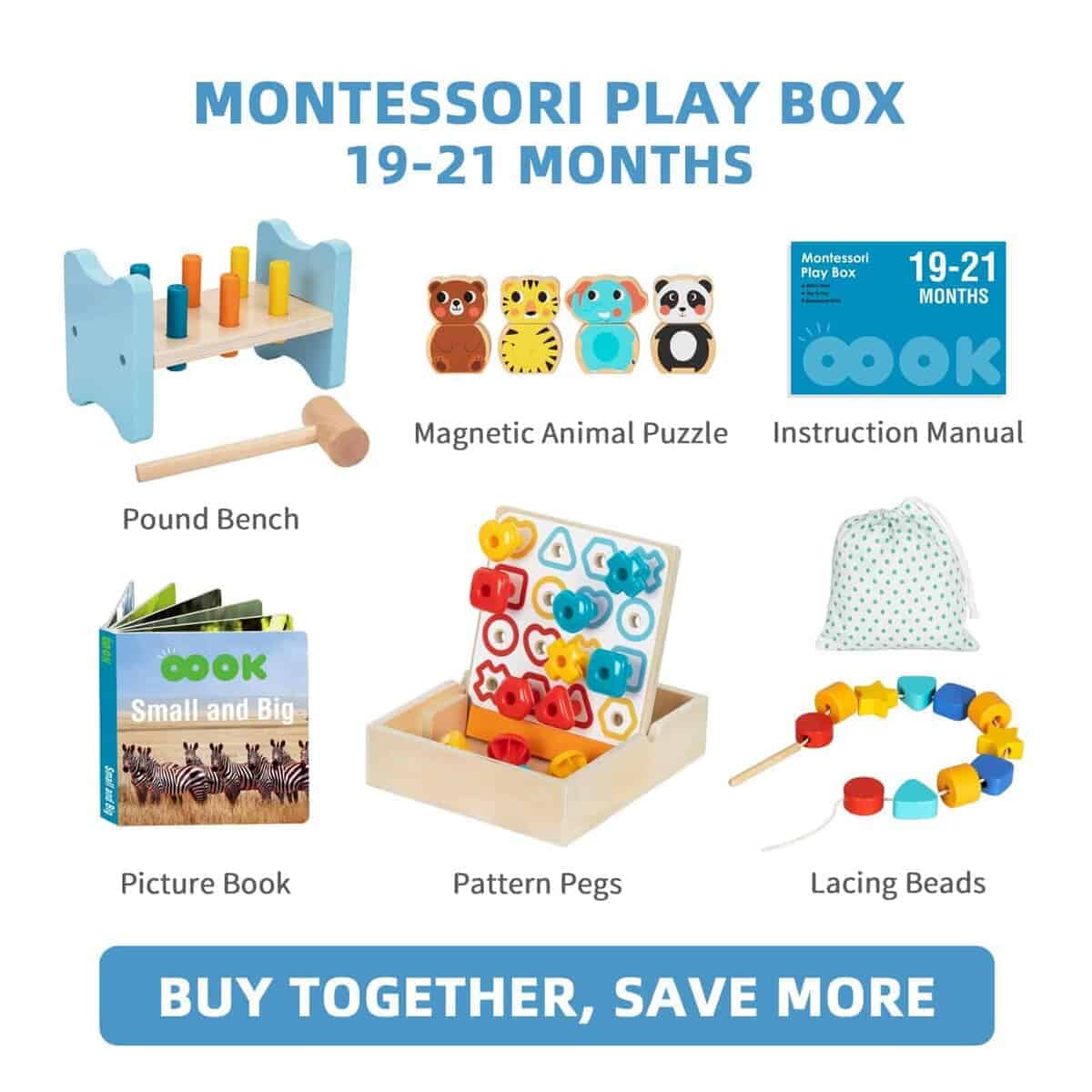 Juguetes Montessori Educativos de OOOK para 18+ Meses, Set - Imagen 3