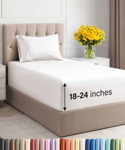 Juego de sábanas extra profundas Twin -Blanco Antiguo