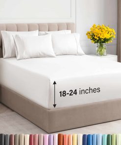 Juego de sábanas extra profundas - 6 piezas, transpirables