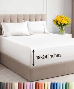 Juego de sábanas extra profundas Twin XL - 4 -Blanco Antiguo