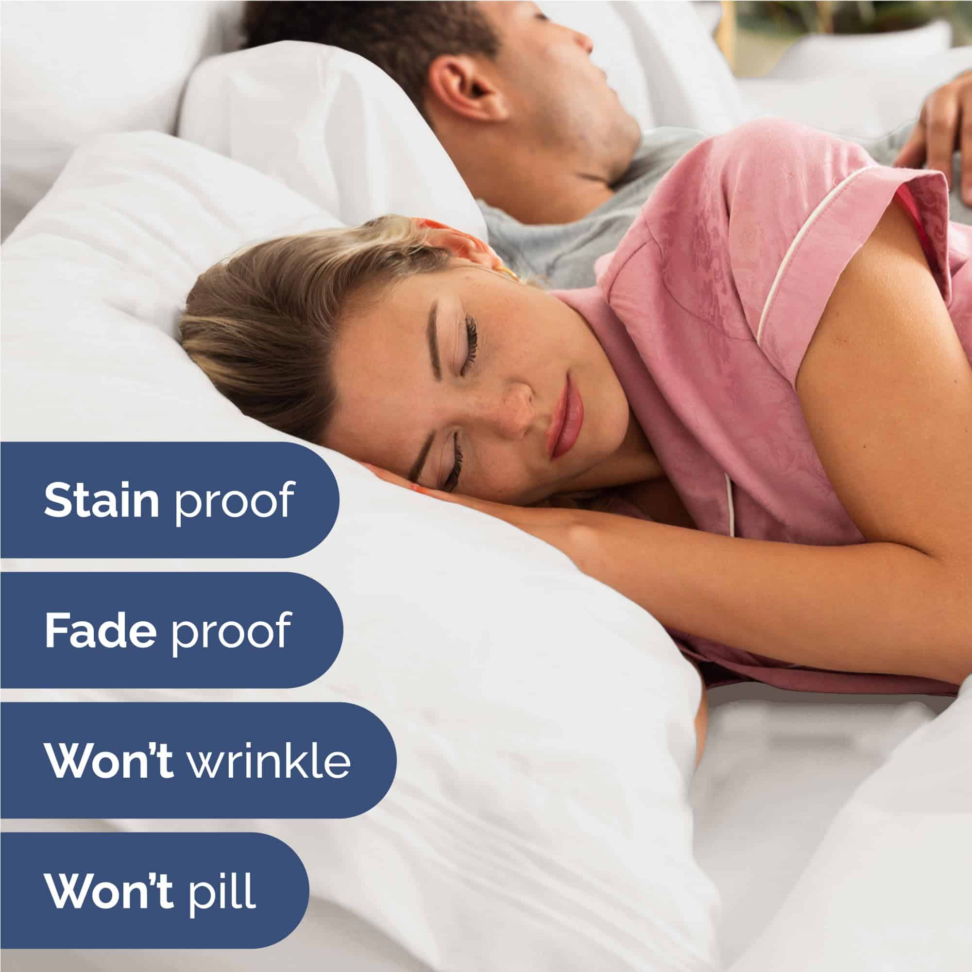 Juego de sábanas completo de 4 piezas - -Blanco antiguo - Imagen 6