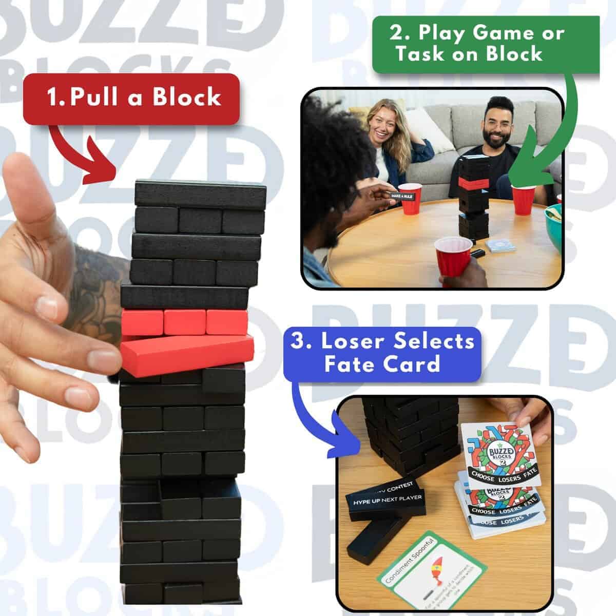 Torre de Fiesta Buzzed Blocks 2 Ultimate con Juegos y - Imagen 3