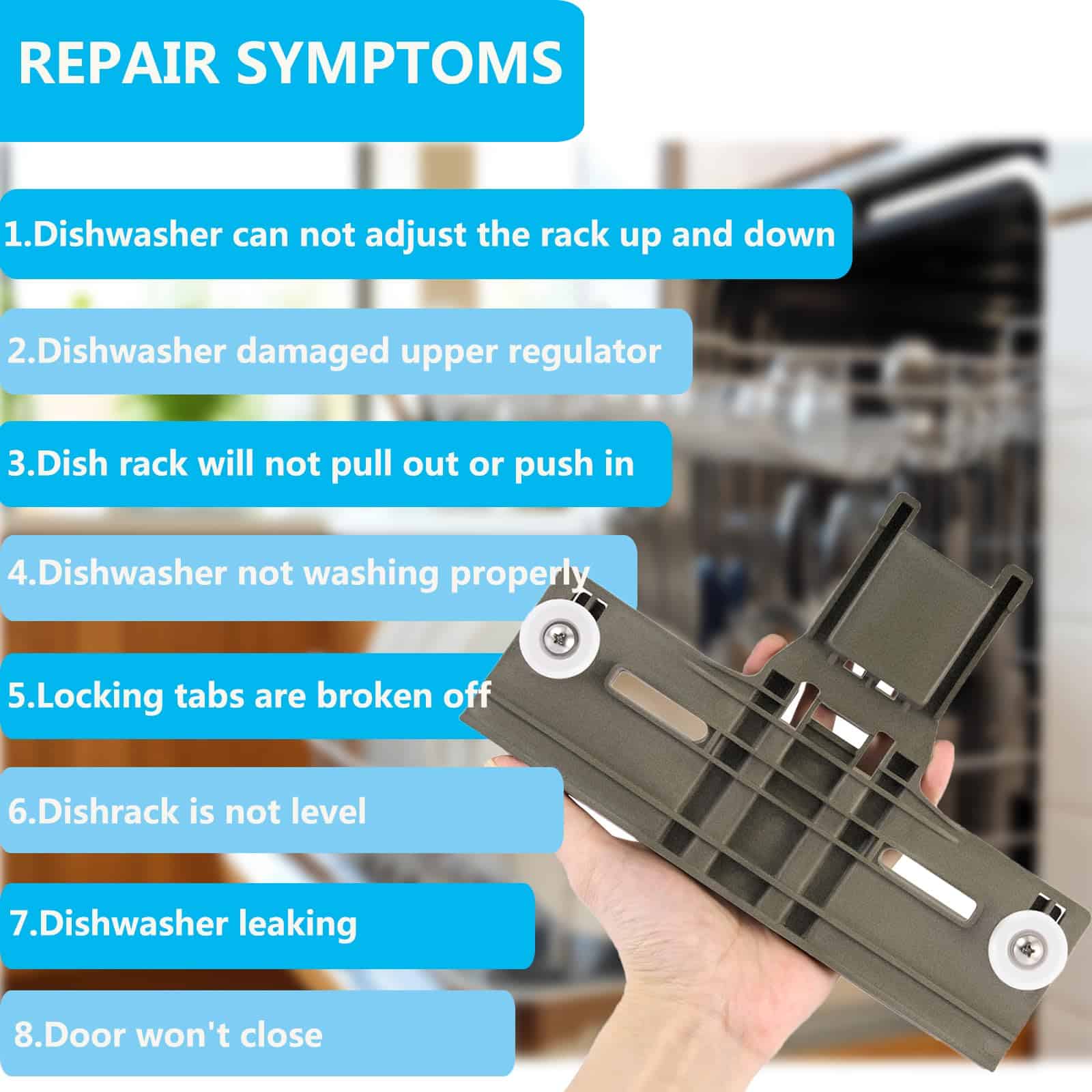 Ajustador de rejilla superior para lavavajillas W10350375 - Imagen 6