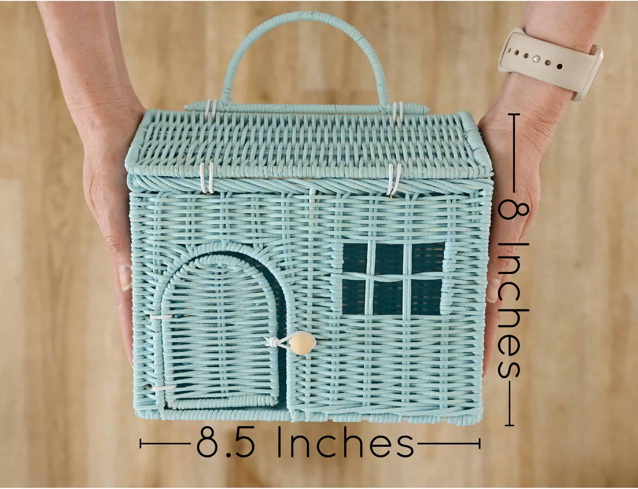 Cesta en forma de casa de ratán Rool, regalo de juguete - Imagen 4