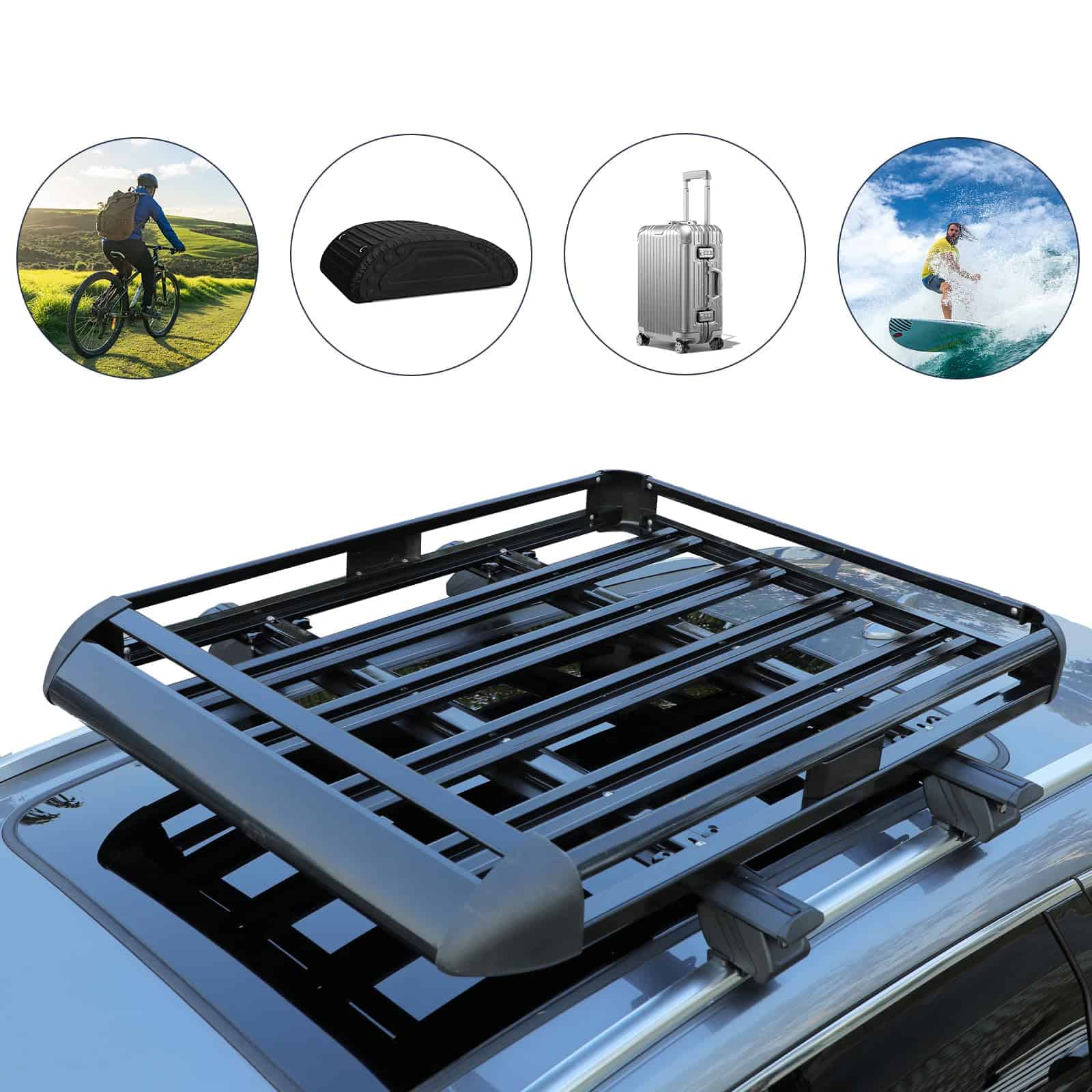 YHAAVALE 50" Canasta de Carga para Techo de Acero, Canasta - Imagen 7