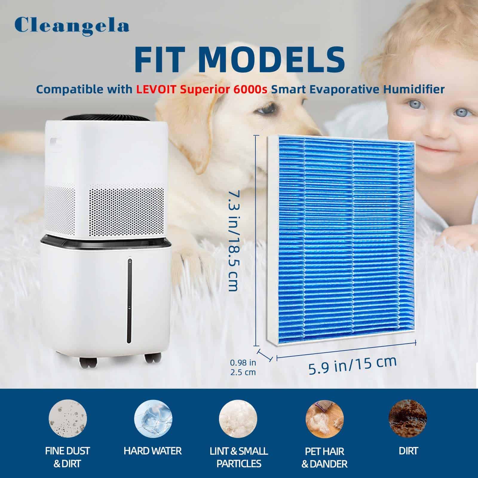 8 Pack 6000S Filtro de Repuesto para Humidificador: - Imagen 3