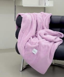 Manta de Felpa Reversible Ultra Suave y Cálida -Morado Suave