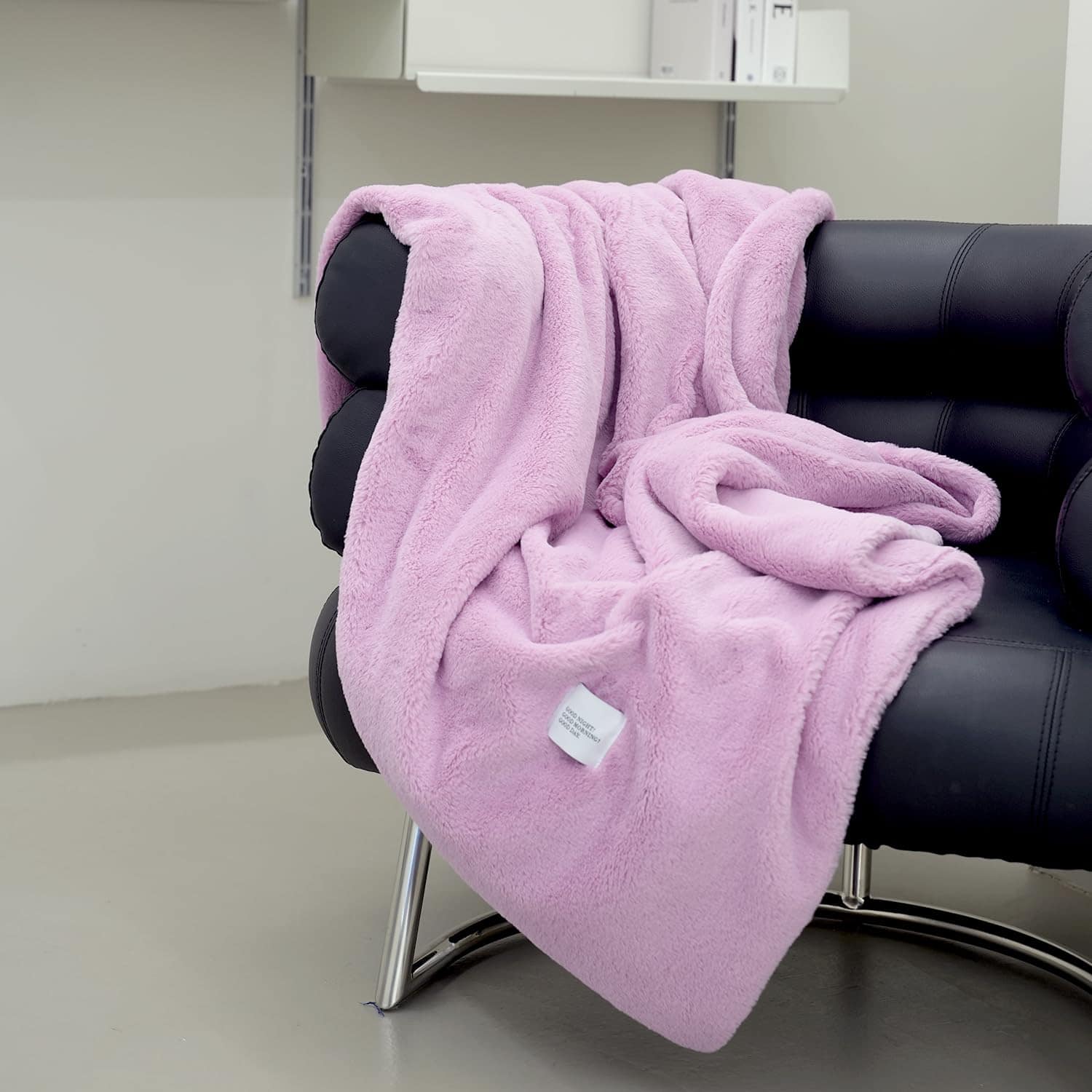 Manta de Felpa Reversible Ultra Suave y Cálida -Morado Suave