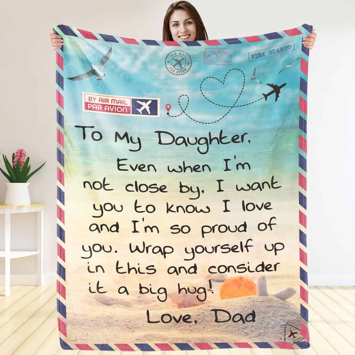 Regalos de hija de papá - para mi hija, Manta para hija -