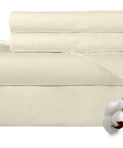 Juego de sábanas de algodón peinado de 300 hilos 100 % de