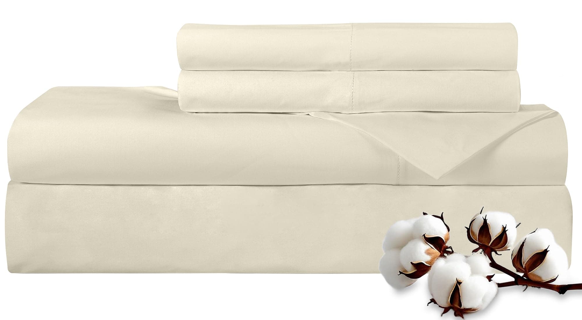 Juego de sábanas de algodón peinado de 300 hilos 100 % de