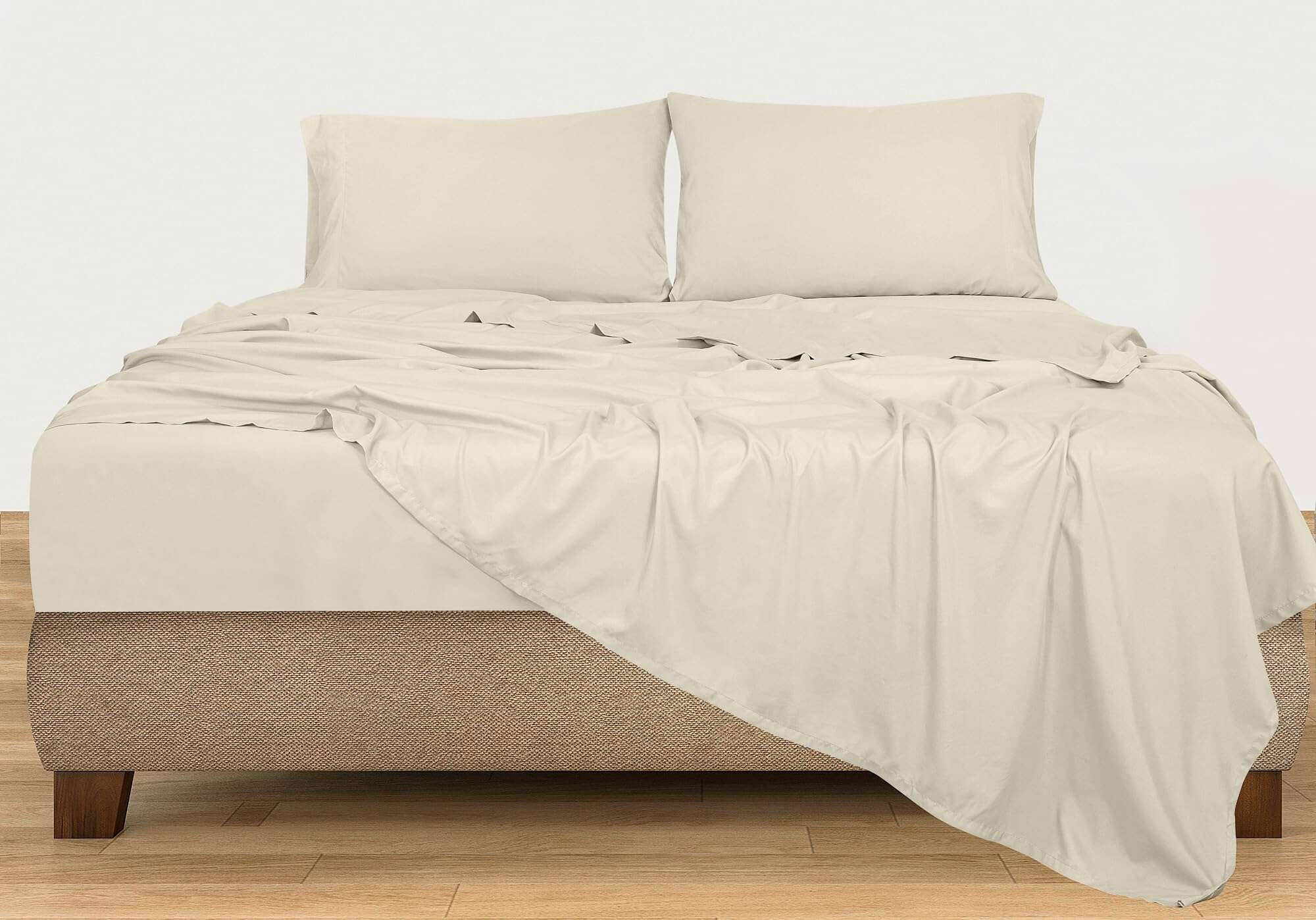 Juego de sábanas de algodón peinado de 300 hilos 100 % de - Imagen 6
