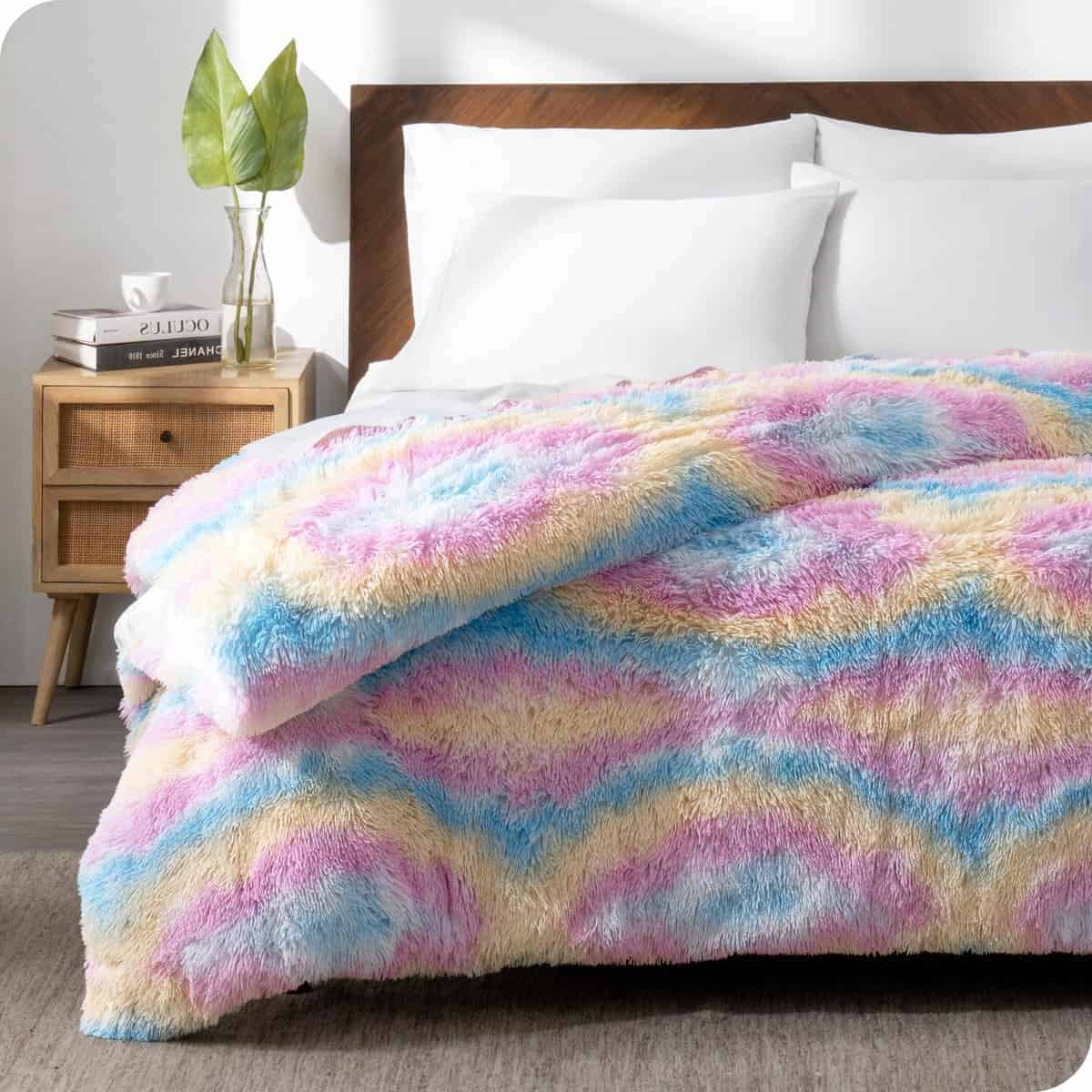 Bare Home Shaggy Fleece Duvet Cover Tamaño Completo - Funda - Imagen 3