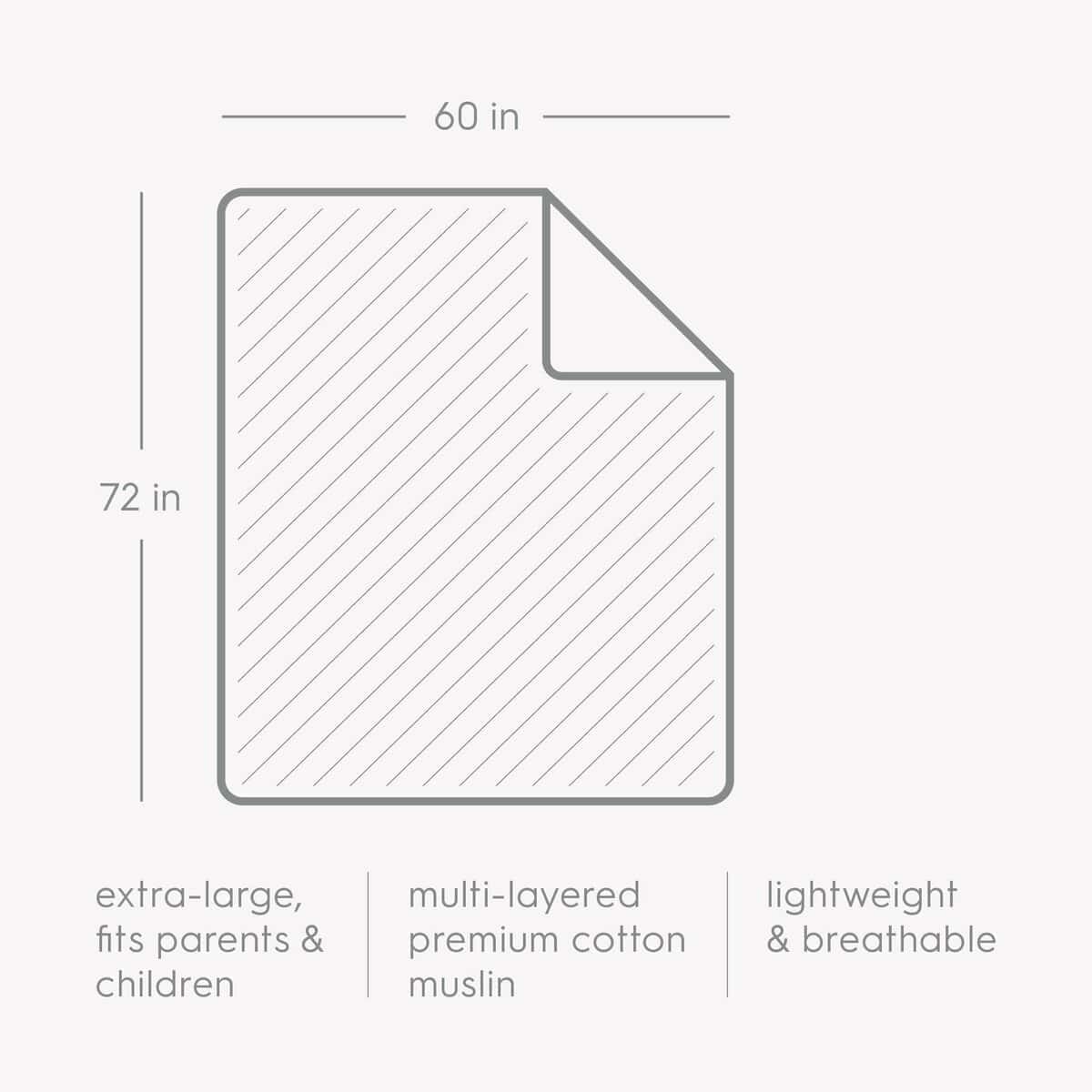 Manta de algodón Little Unicorn - Snow Day | 100% algodón | - Imagen 5