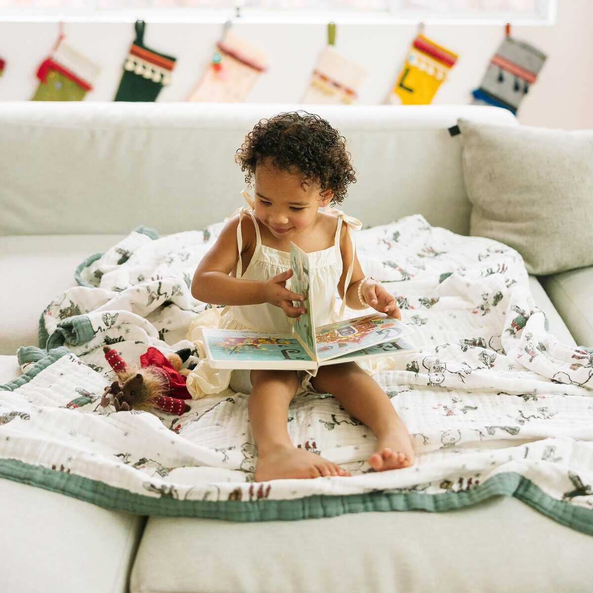 Manta de algodón Little Unicorn - Snow Day | 100% algodón | - Imagen 7