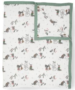 Manta de algodón Little Unicorn - Snow Day | 100% algodón |