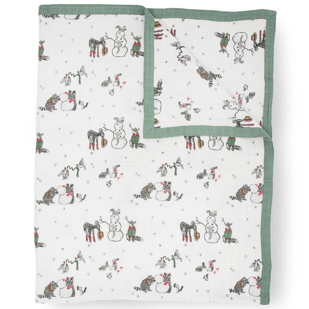 Manta de algodón Little Unicorn - Snow Day | 100% algodón |