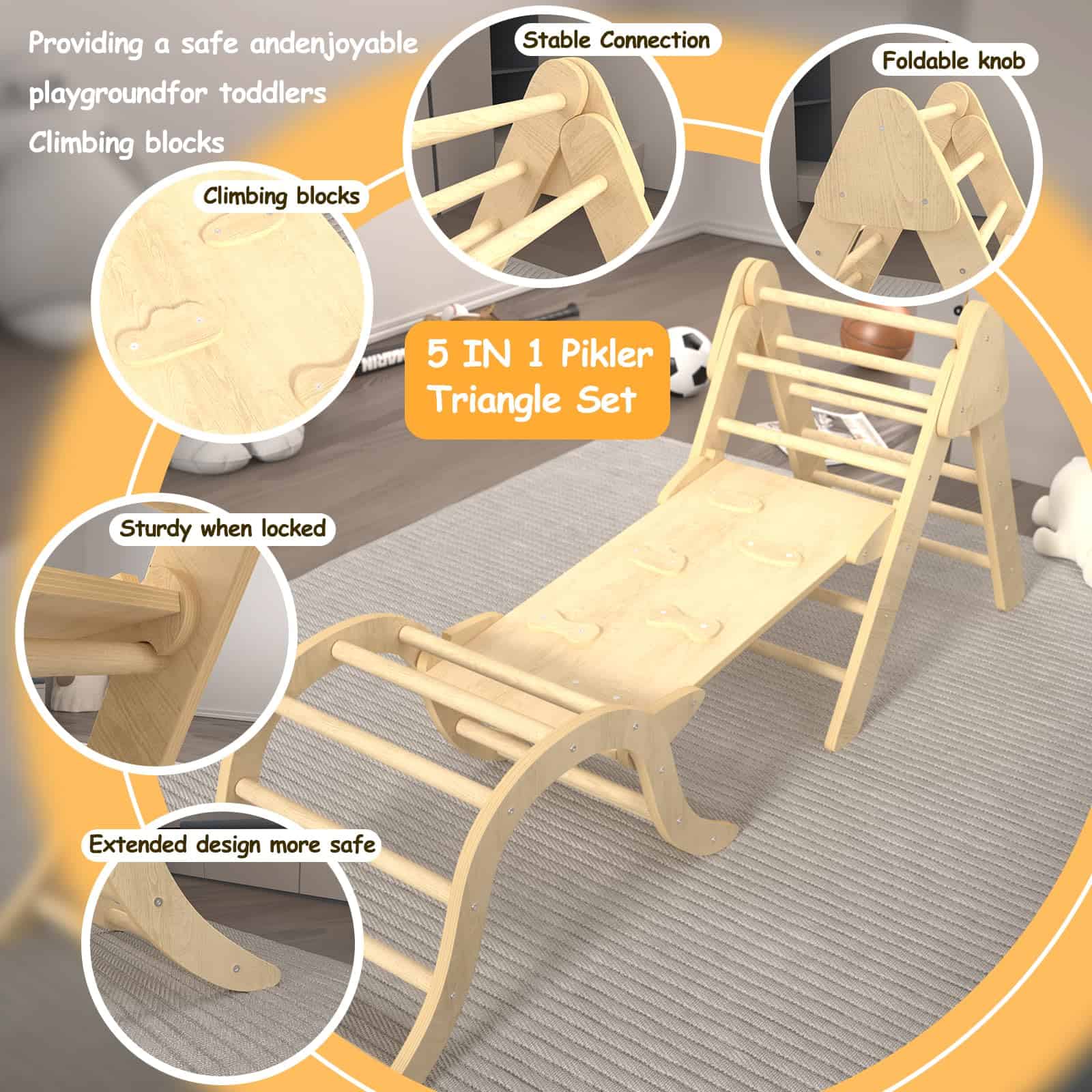 Juguetes de Escalada para Niños en Interiores UROSULO, - Imagen 4