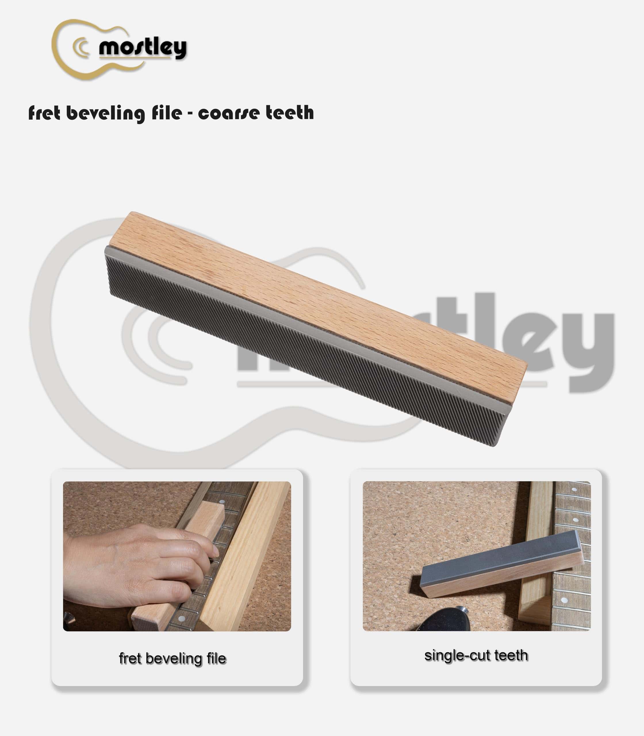 Lima Niveladora de Trastes para Guitarra de Bajo con - Imagen 5