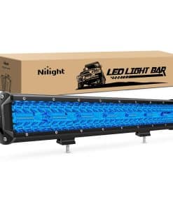 Nilight Barra de Luz LED de 20 pulgadas Azul Triple Fila
