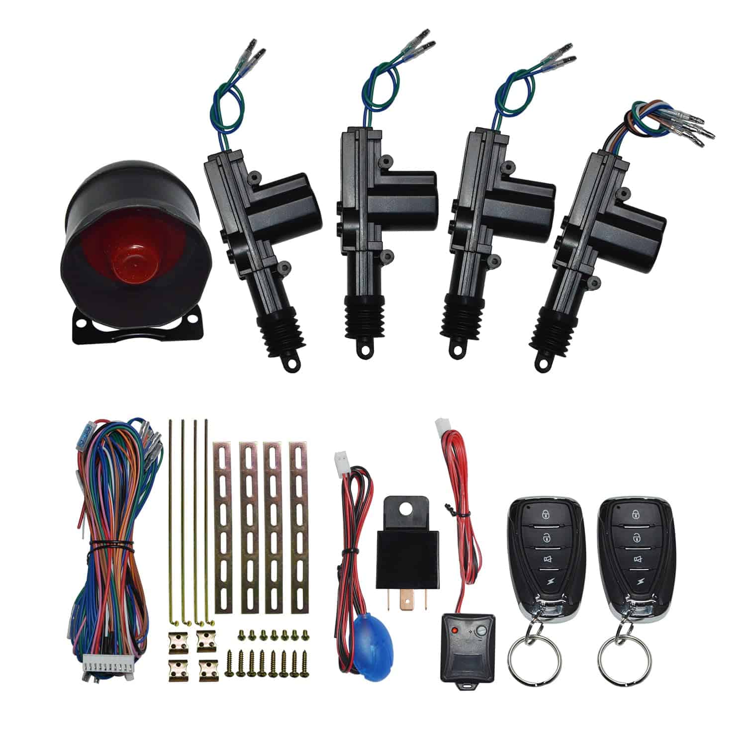 Sistema de Alarma para Automóvil con 4 Actuadores de Cierre