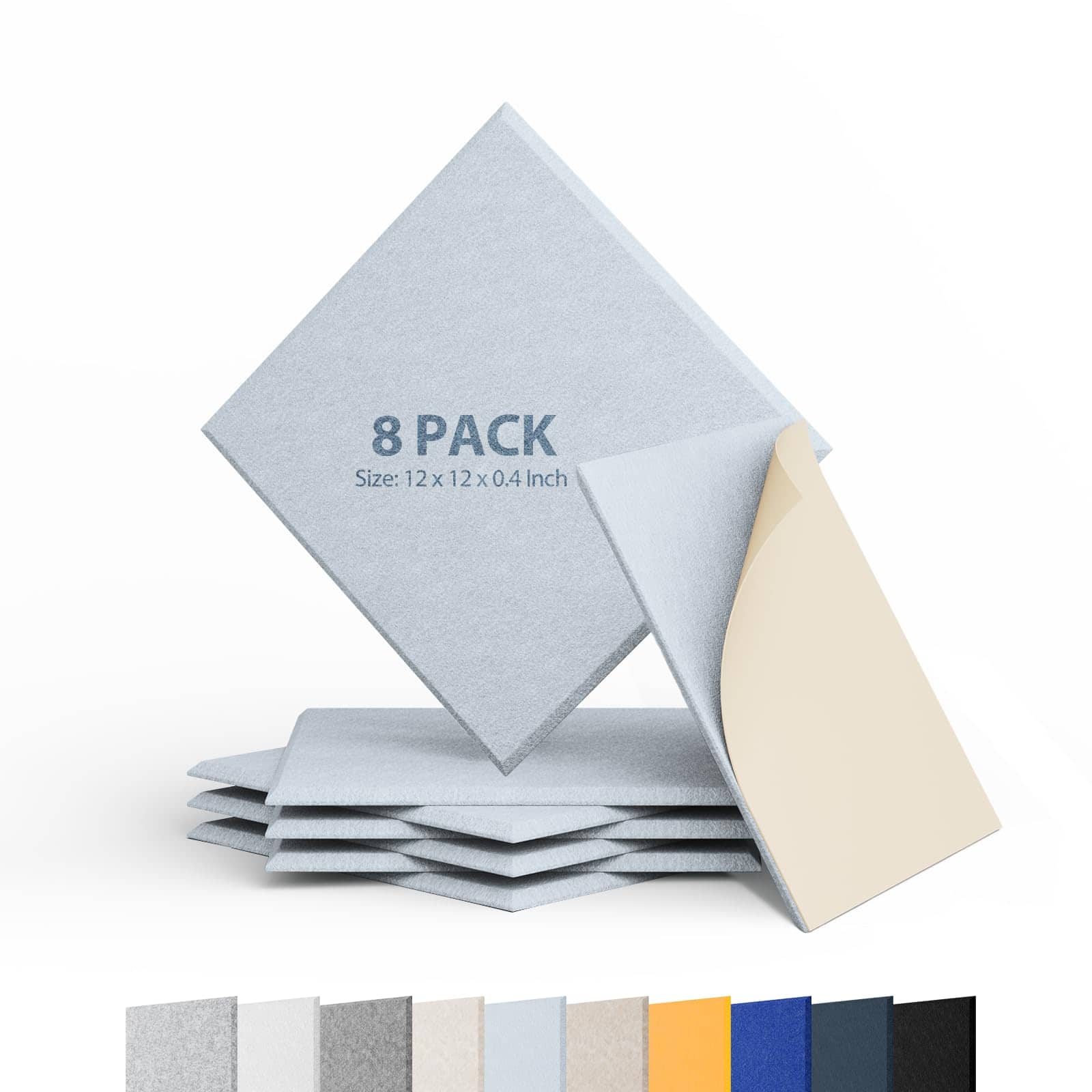 Paquete de 8 Paneles Acústicos Berlai Autoadhesivos Panel