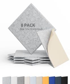 Paquete de 8 Paneles Acústicos Berlai -Gris Plateado