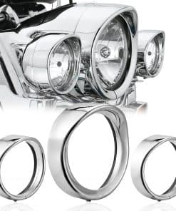 Anillo de Moldura de Faro Estilo Visera Cromada de 7" +