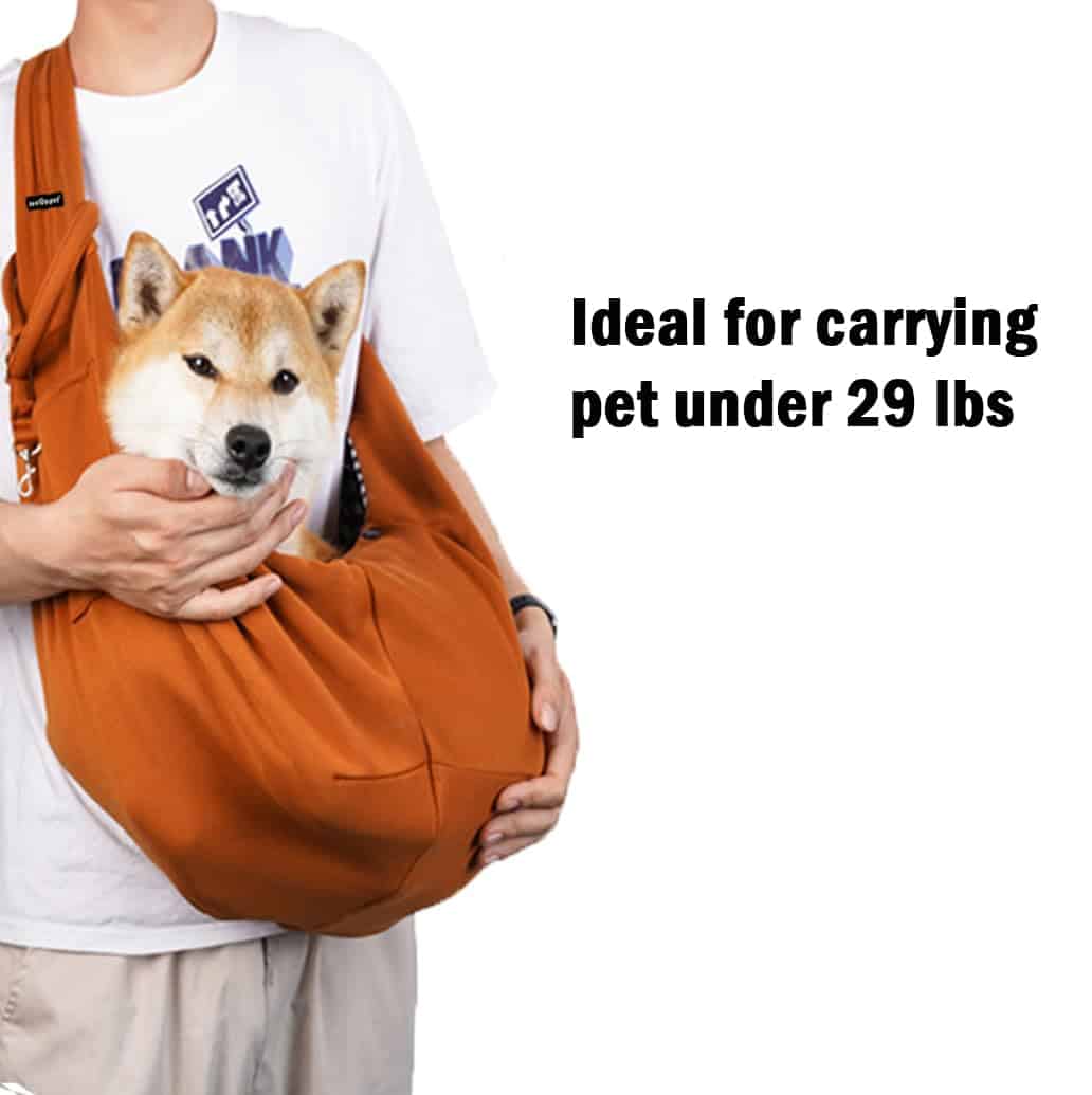 Bolso de hombro portador para perros Leconpet con bolsillo - Imagen 3