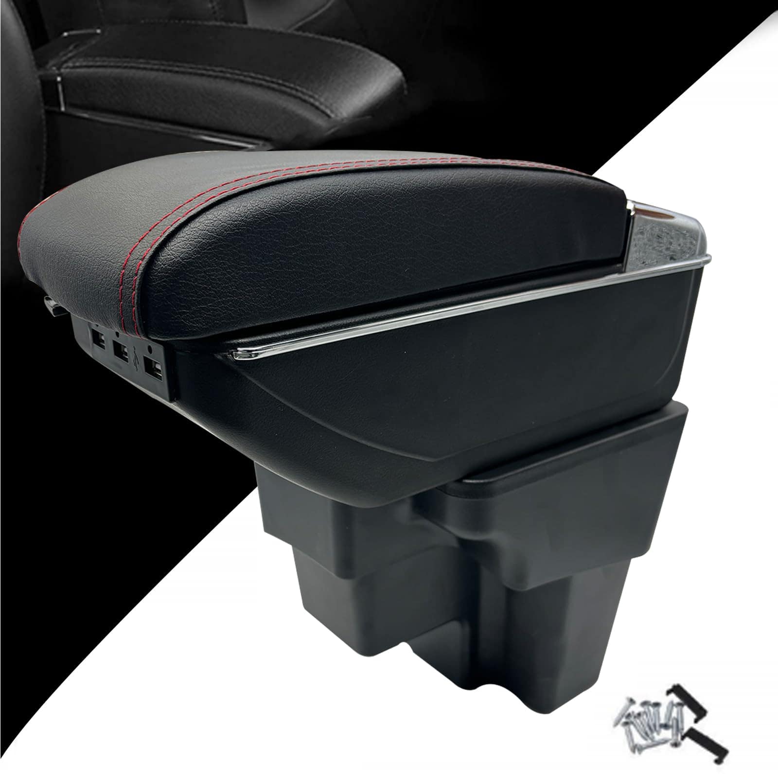 Caja reposabrazos Tocsho para Kia Rio -Rojo