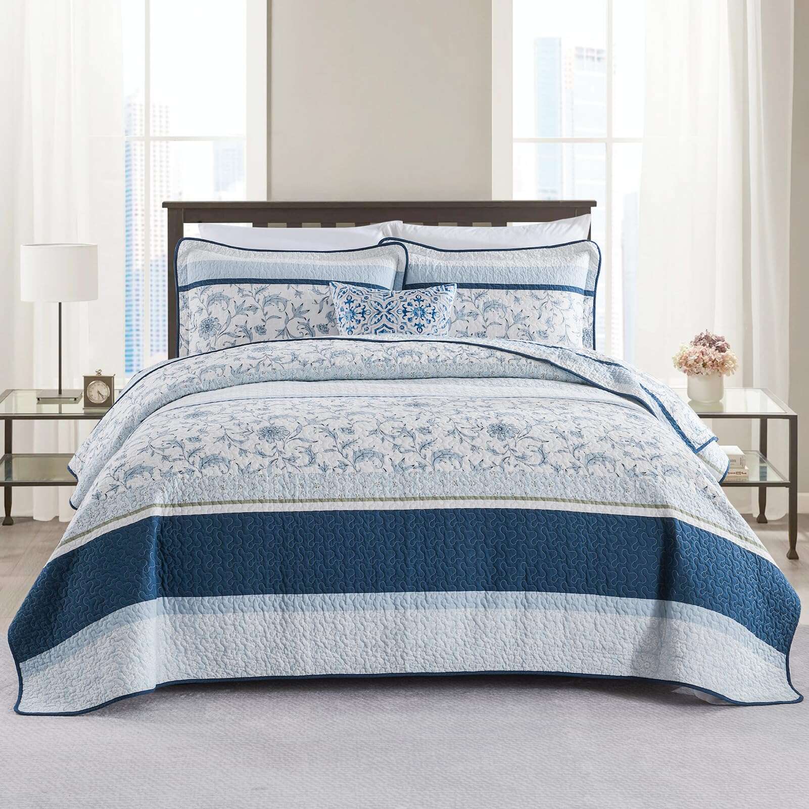 Edredones King Size a Rayas DDUOXIN - Edredón King