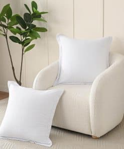 Funda de Almohada Euro de Lino Francés Lavado con Piedra