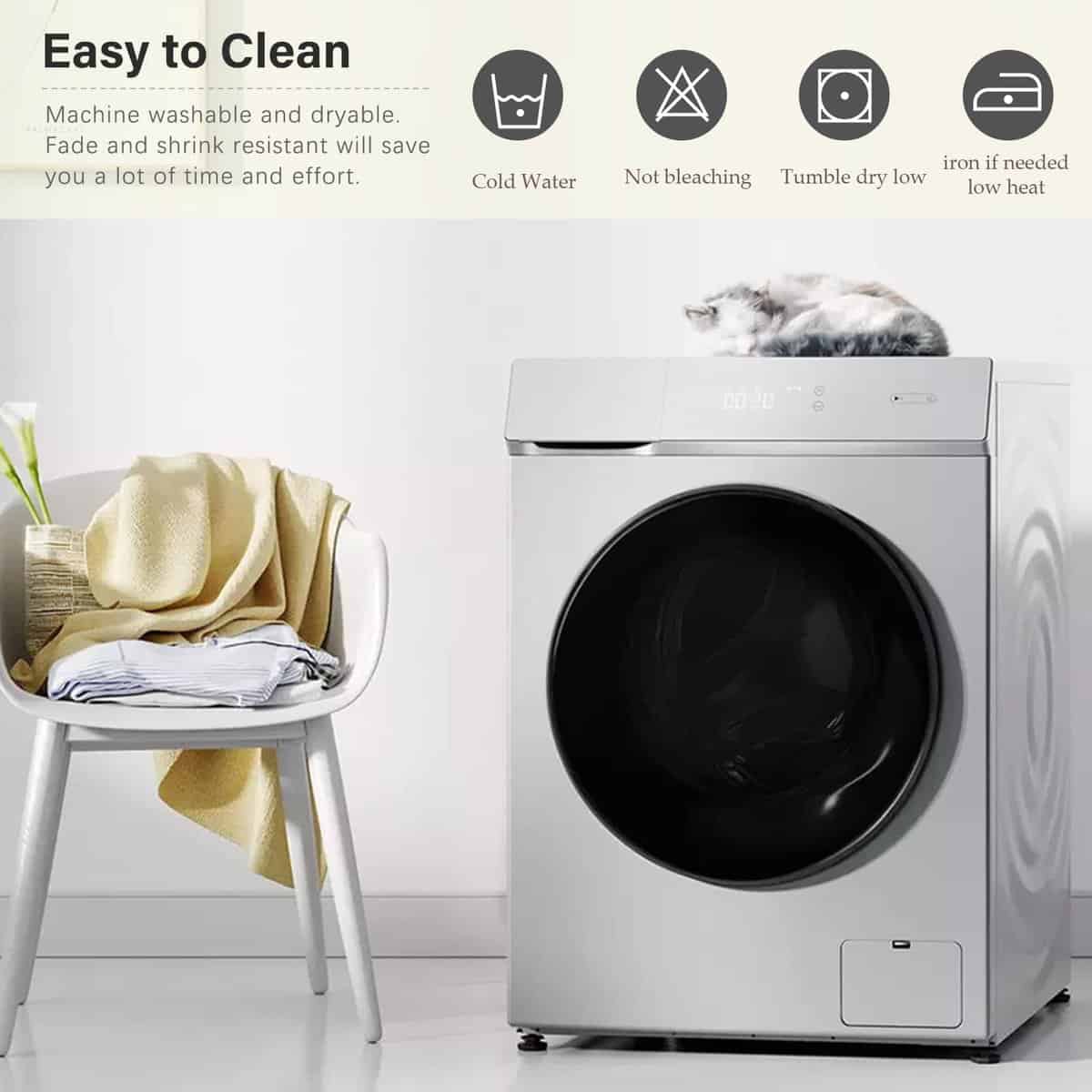 Edredón Queen Size PERHOM - Juego de edredón de algodón - Imagen 8