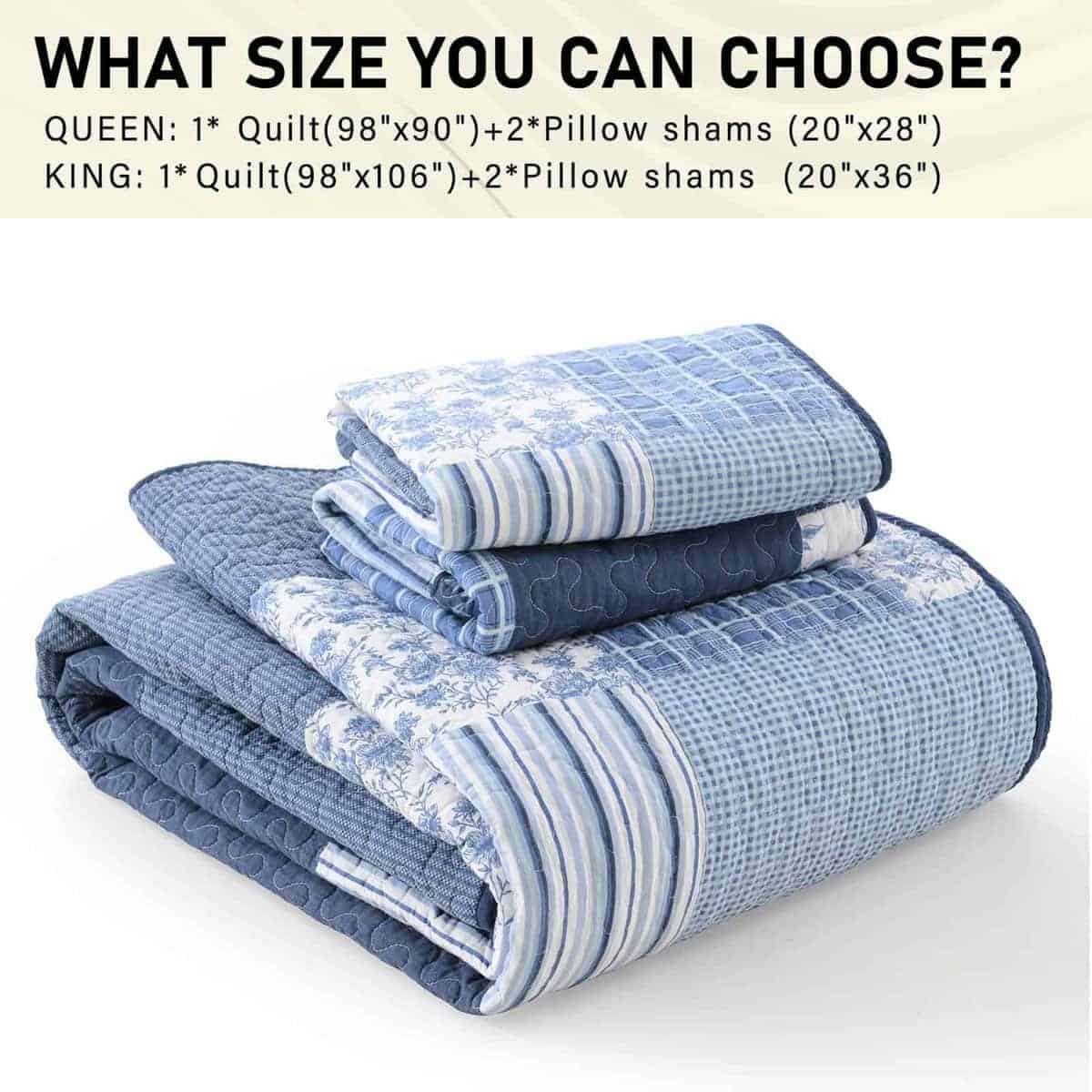 Edredón Queen Size PERHOM - Juego de edredón de algodón - Imagen 7