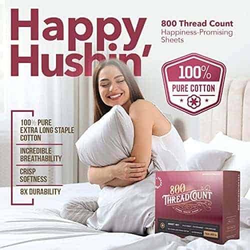 Juego de sábanas de algodón egipcio de 800 TC de TEXAS - Imagen 9